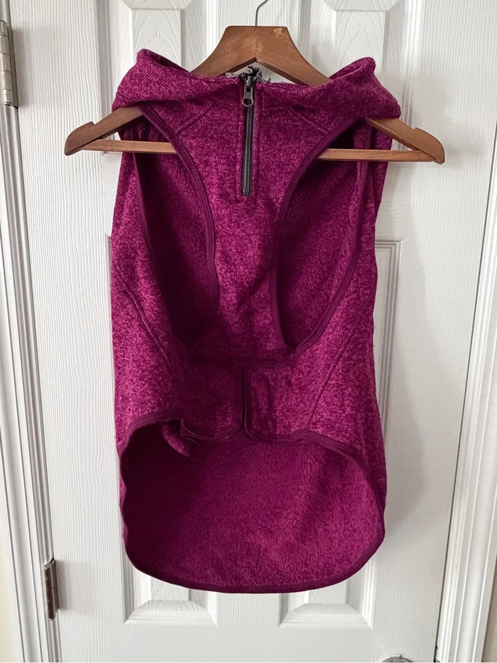 Kurgo XL Plum Fleece Dog Jacket Reflective Zip Back Winter Coat